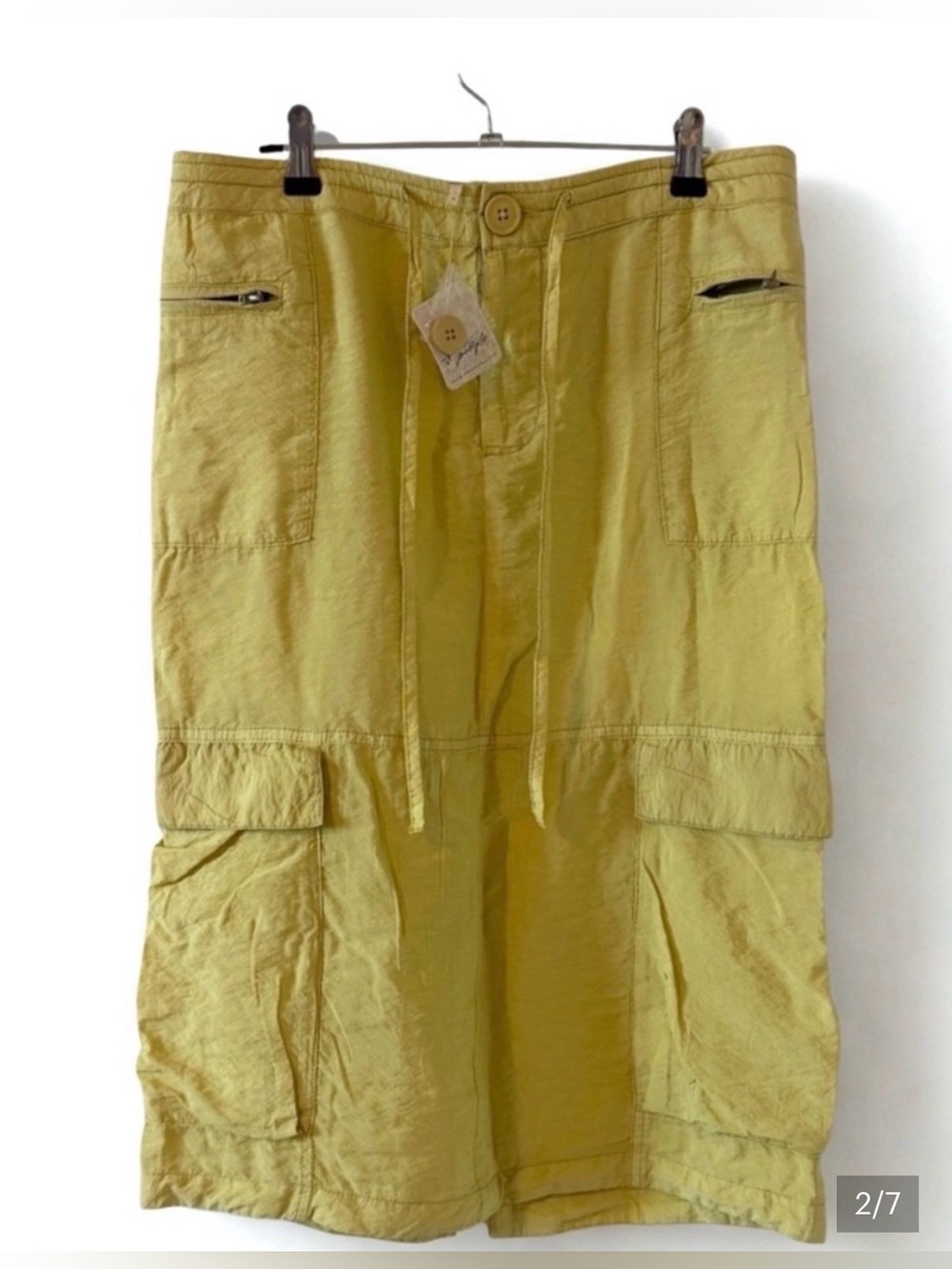 Free People Evie Column Midi Rayon Nylon Blend Skirt NWT - Picture 2 of 6